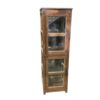 Schmaler, Vitrinenschrank aus Vollholz
