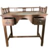 Kleiner brauner vollholz Schreibtisch – Bild 2