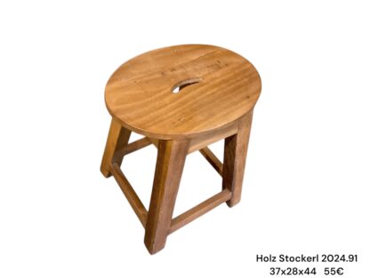 Sitzhocker - Schemel aus Sheeshamholz – Bild 2