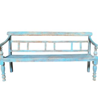 Holz Bank in Blau
