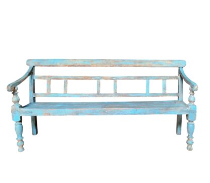 Holz Bank in Blau