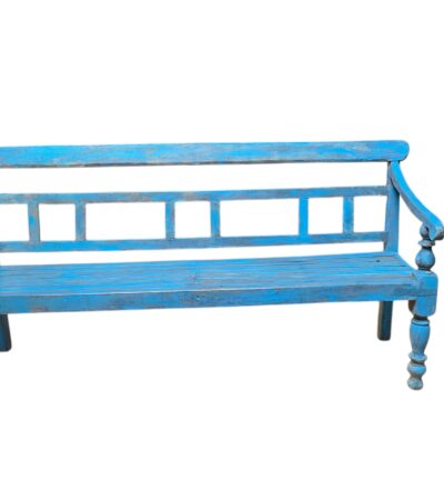 Holz Bank aus Indien in Blau