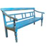 Holz Bank aus Indien in Blau – Bild 2