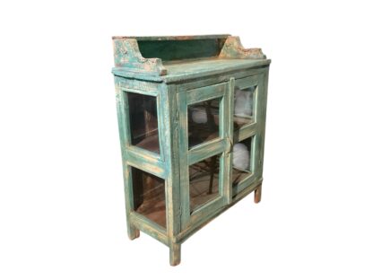 Türkis-Grüne Vitrine mit Patina – Bild 3