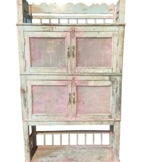Indisches Kästchen aus Vollholz - Grün mit Rosé-Pastell-Touch