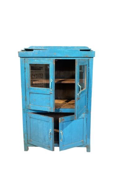 Indisches Blaues Kästchen – Vintage, Shabby Chic, Vollholz – Bild 3