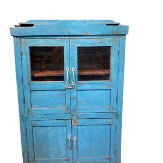 Indisches Blaues Kästchen – Vintage, Shabby Chic, Vollholz