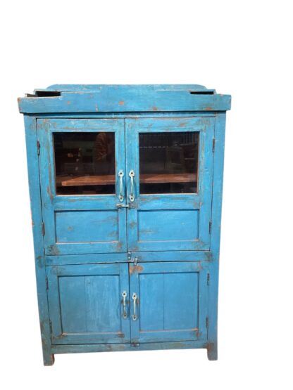 Indisches Blaues Kästchen – Vintage, Shabby Chic, Vollholz