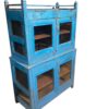 Doppelte Glasvitrine in Blau – Bild 2