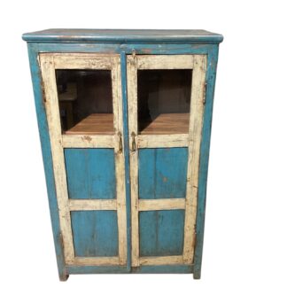 Blauer Schrank mit 2 Türen