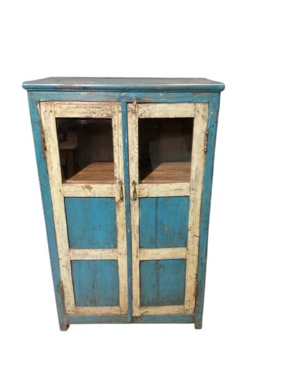 Blauer Schrank mit 2 Türen