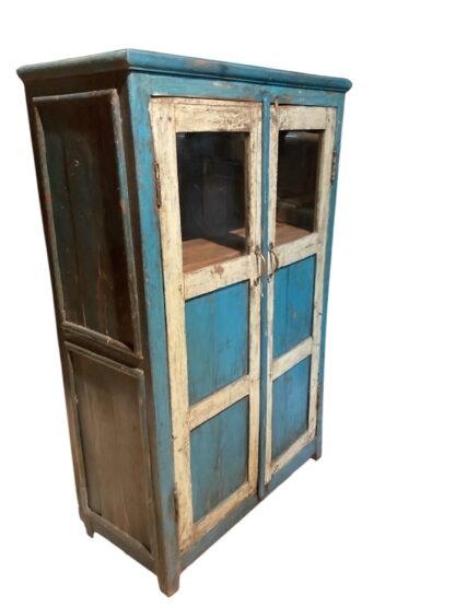 Blauer Schrank mit 2 Türen – Bild 2