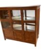 Vintage Braune Holz Vitrine mit Glas – Bild 4
