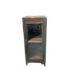Blauer Patina Glasschrank – Ideal als Nachttisch oder Küchenkästchen – Bild 3
