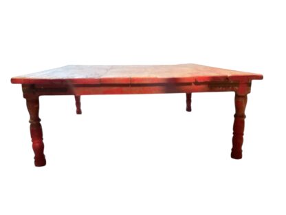 Roter Indischer Shabby Chic Tisch – Bild 2