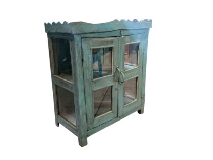 Blau-Türkis Glasvitrine