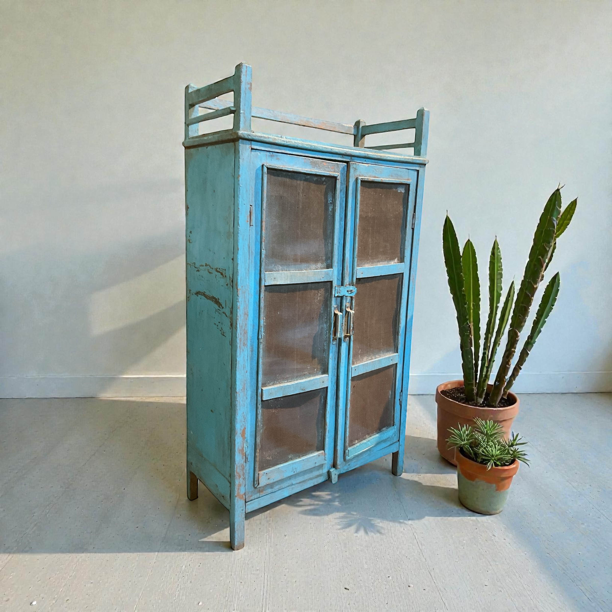 Blaues Kästchen mit Metallgitter - Image 3