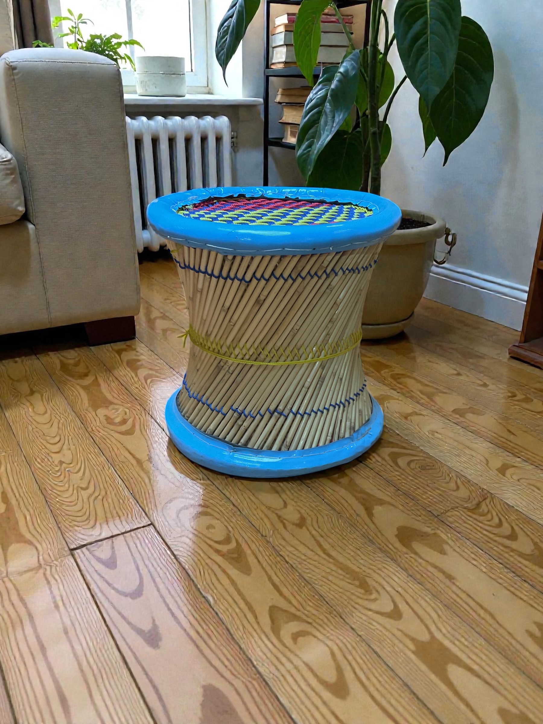 Bambus Sitzhocker Bunt