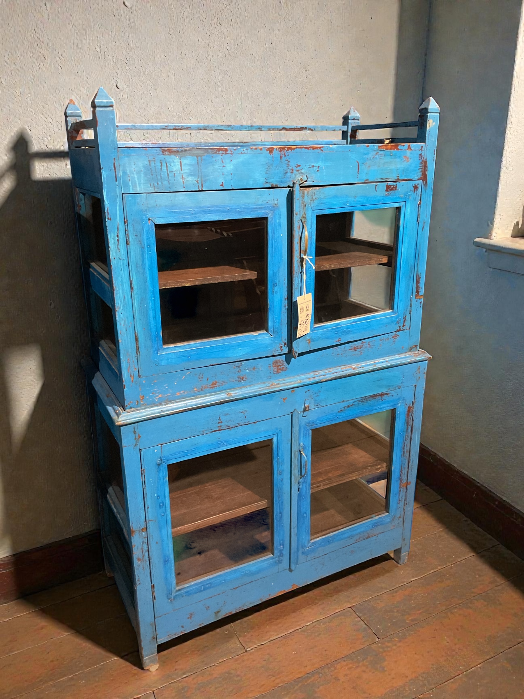 Doppelte Glasvitrine in Blau - Image 3