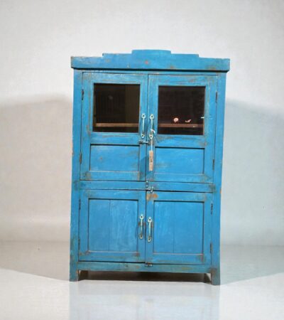 Indisches Blaues Kästchen – Vintage, Shabby Chic, Vollholz