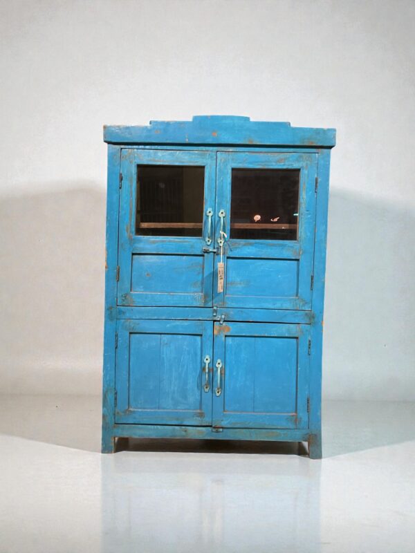 Indisches Blaues Kästchen – Vintage, Shabby Chic, Vollholz