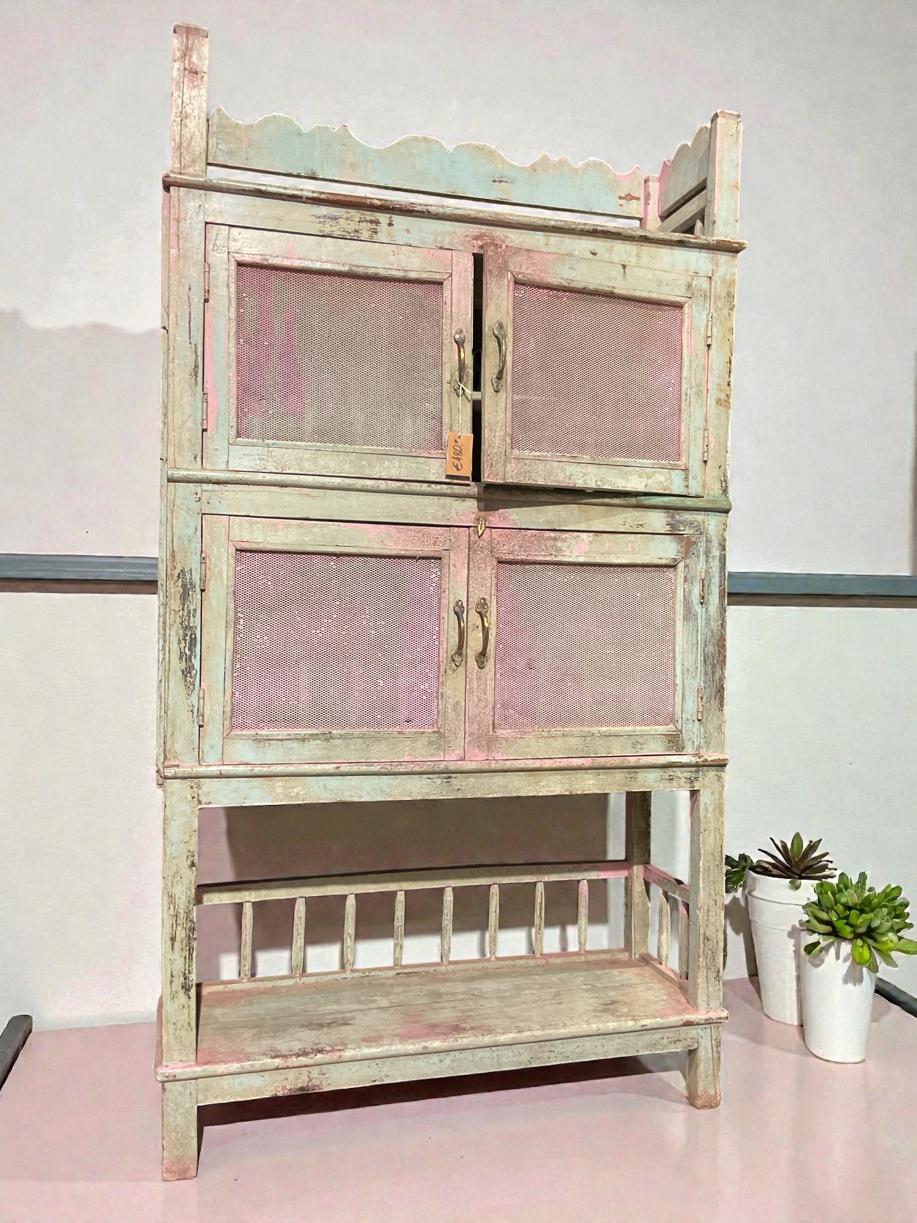 Indisches Kästchen aus Vollholz - Grün mit Rosé-Pastell-Touch - Image 6