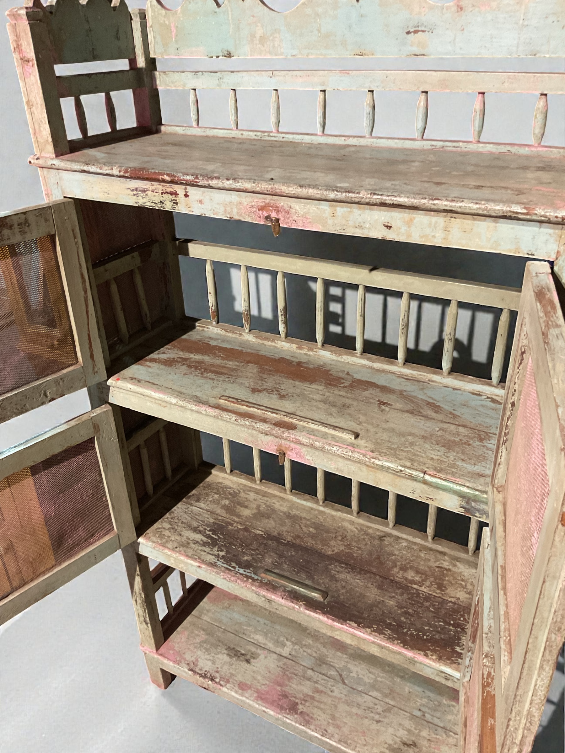 Indisches Kästchen aus Vollholz - Grün mit Rosé-Pastell-Touch - Image 5