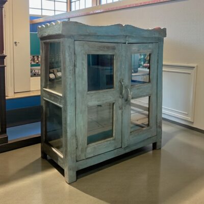 Blau-Türkis Glasvitrine