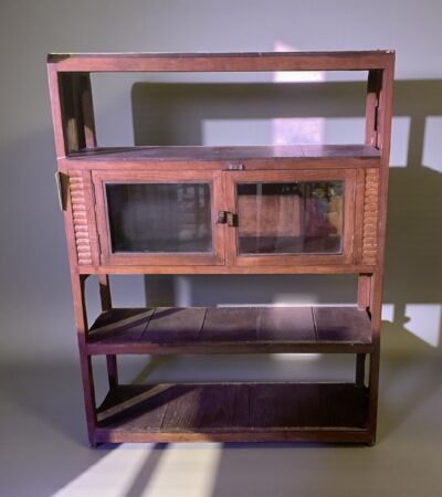 Indisches Regal mit 3 Fächern aus Glas