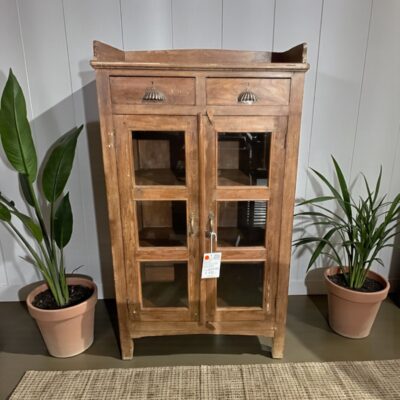 Vollholz Vitrinenschrank aus Indien