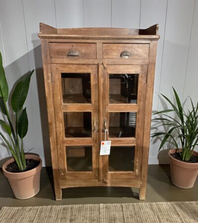 Vollholz Vitrinenschrank aus Indien