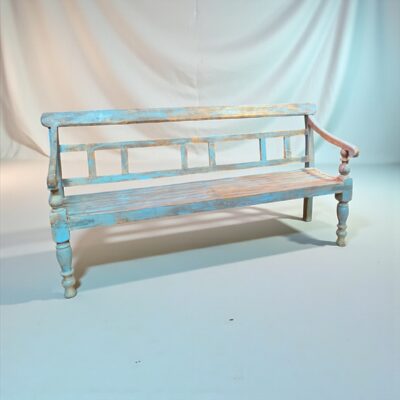 Holz Bank aus Indien in Blau
