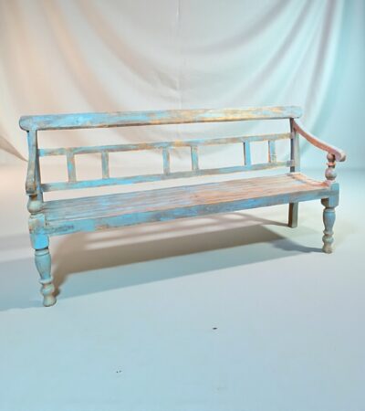 Holz Bank aus Indien in Blau