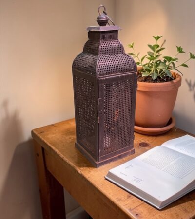 Vintage Metall Laterne (Gitter)