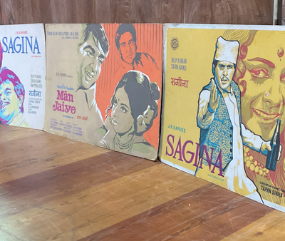 Original Bollywood-Kino-Werbungen auf Karton