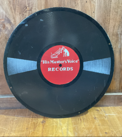 "His Master's Voice" Records - Original Vintage Werbeschild